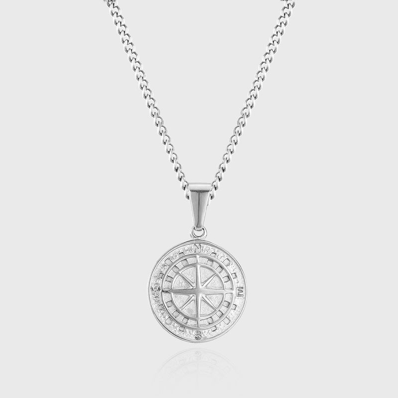 Compass Necklace (Silver)